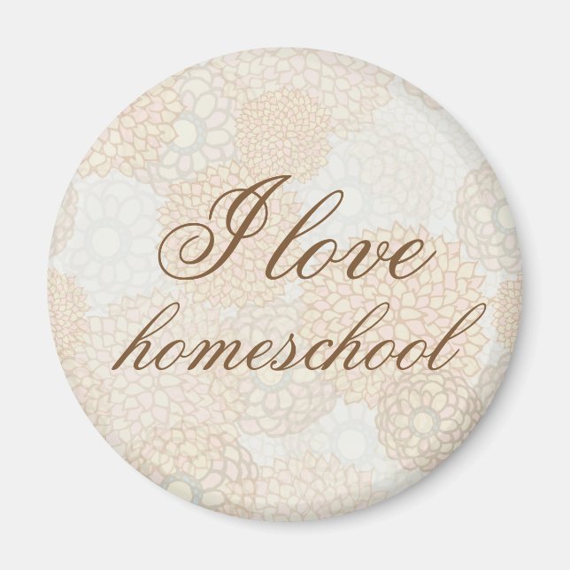 Hausschule für braune Blume Magnet (Vorne)