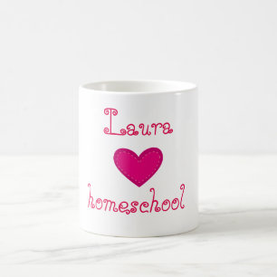 Hausschule für Liebe Rosa Tasse