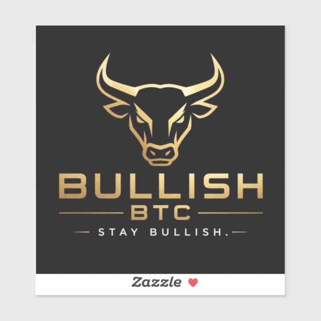 Haussier auf btc aufkleber (Blatt)