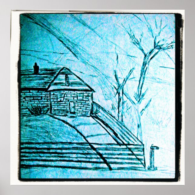 Hausskizze Poster (Vorne)