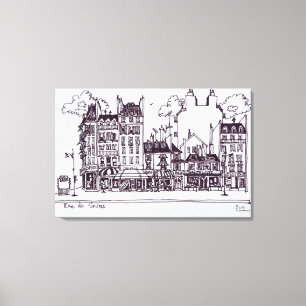 Haussmann-Architektur  Rue de Sevres Leinwanddruck