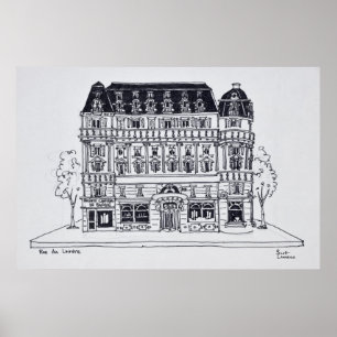 Haussmann-Architektur  Rue du Louvre, Paris Poster