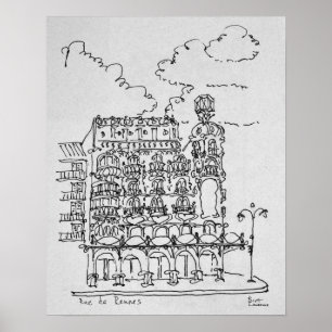 Haussmann Building Rue de Rennes, Paris Poster