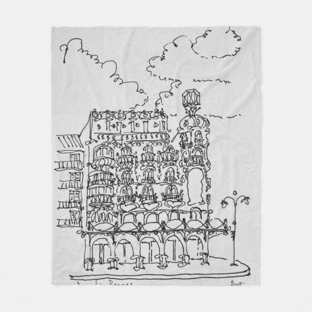 Haussmann-Gebäude| Rue de Rennes, Paris Fleecedecke (Vorderseite)