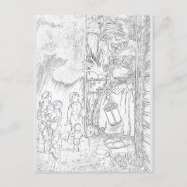 Hausstiftkunst Zeichnend Färben | Postkarte