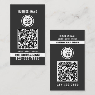Hausstromservice-QR-Code-Logo benutzerdefinierte A Visitenkarte