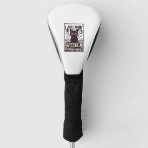 Haust Katzen schauen sich Horrorfilme an Vintage K Golf Headcover