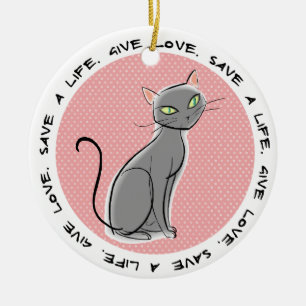 Haustier-Adoptions-Weihnachtsverzierung Keramikornament