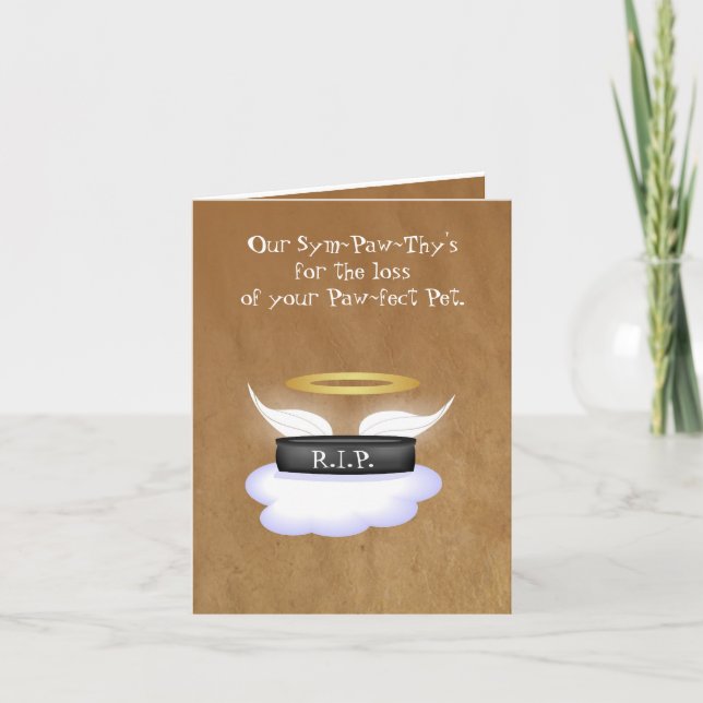 Haustier-Beileid Karte (Vorderseite)