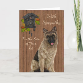 Haustier-Beileids-Karte mit Schäferhund Karte