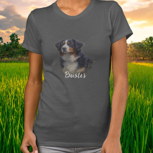 Haustier Berner Sennenhund Grau Personalisieren T-Shirt
