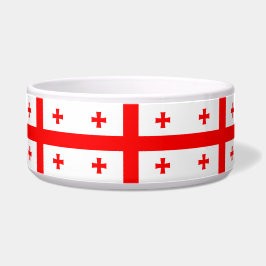 Haustier Bowl mit Flagge Georgiens Napf