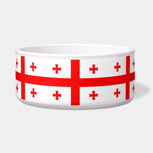 Haustier Bowl mit Flagge Georgiens Napf (Vorderseite)