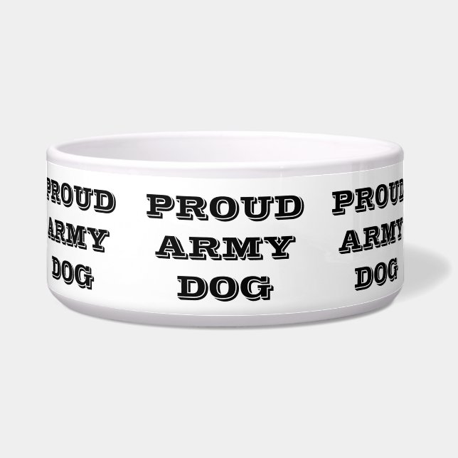 Haustier Bowl Proud Army Hund Napf (Vorderseite)