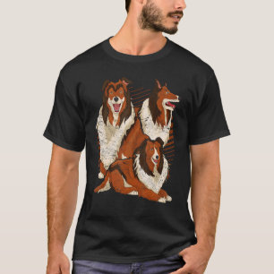 Haustier Collie Besitzer Hund Niedlich Rough Colli T-Shirt
