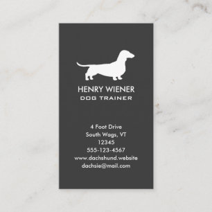 Haustier-Dackel-Hundevertikale der Visitenkarte