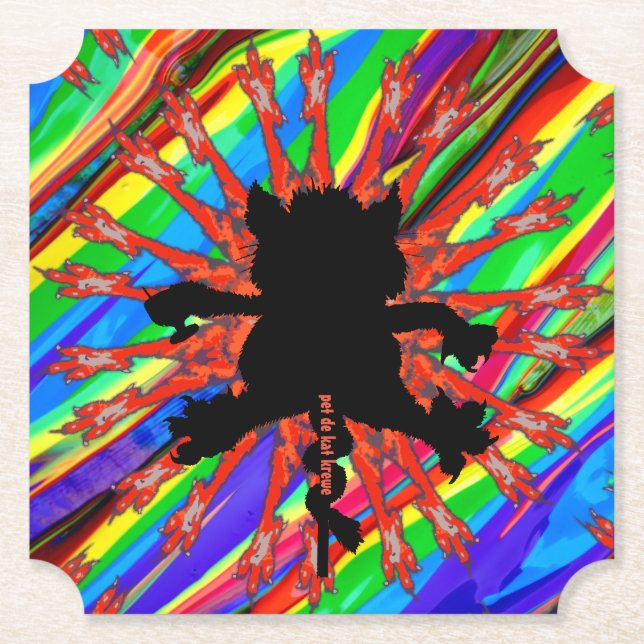 Haustier de kat krewe trinken Bierdeckel Untersetzer (Vorderseite)