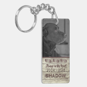 Haustier-ErinnerungsFoto-Tribut in meinem Herzen Schlüsselanhänger