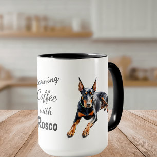 Haustier Foto Dobermann Kaffee Schwarz Personalisi Tasse