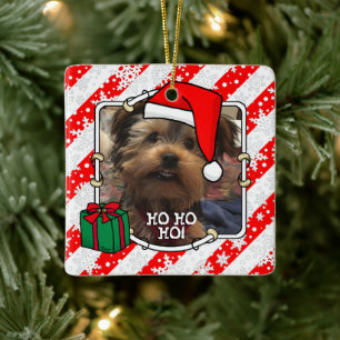 Haustier Foto Erste Weihnachtsmannmütze Weihnachte Keramikornament