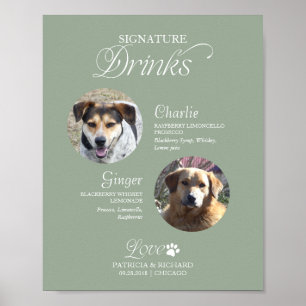 Haustier Foto Signature-Drinks Hochzeitsschild Poster
