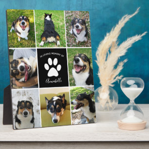 Haustier-Gedenkbild: Individuelle Hund-Foto-Collag Fotoplatte