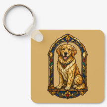 Haustier-Golden-Retriever-Schlüsselanhänger für Le