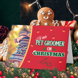 Haustier Groomer - Weihnachtszeit Katze und Hund U Karte