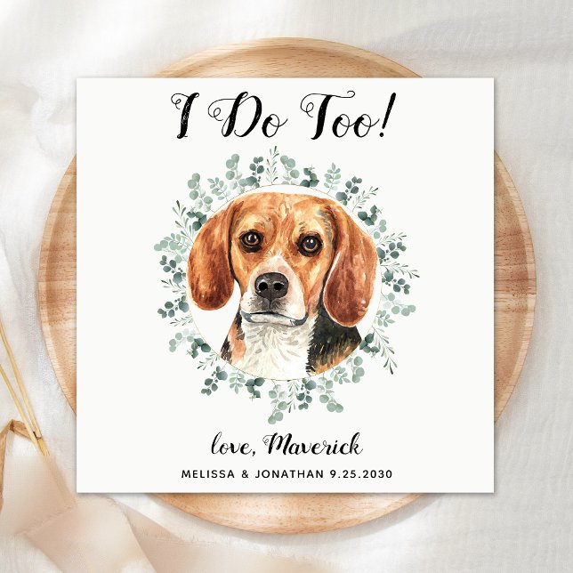 Haustier Hochzeit Ich tue zu Beagle Hund Serviette (Von Creator hochgeladen)