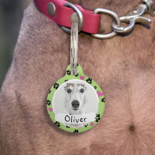 Haustier Hund Benutzerdefiniertes Foto Name Pfoten Haustiermarke