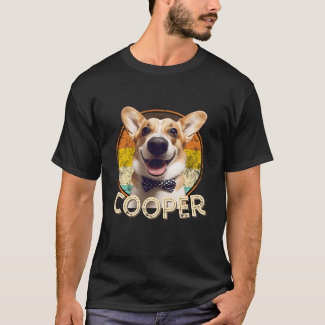 Haustier Hund Custom Retro Personalisiertes Foto T-Shirt (Vorderseite)