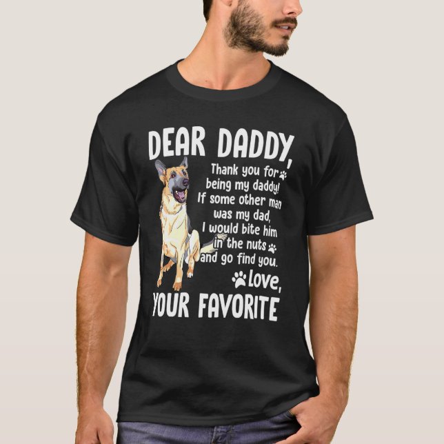 Haustier Hund Deutscher Schäferhund Vatertag T-Shirt (Vorderseite)