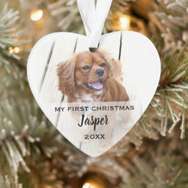 Haustier Hund Erstes Weihnachtsfest Fotos Tree Orn Ornament