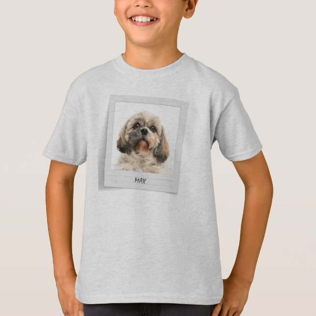 Haustier Hund Geburtstag Foto Personalisiert T-Shirt (Vorderseite)