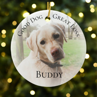 Haustier-Hund-Gedenkfoto-Schmuck Guter Hund Keramik Ornament