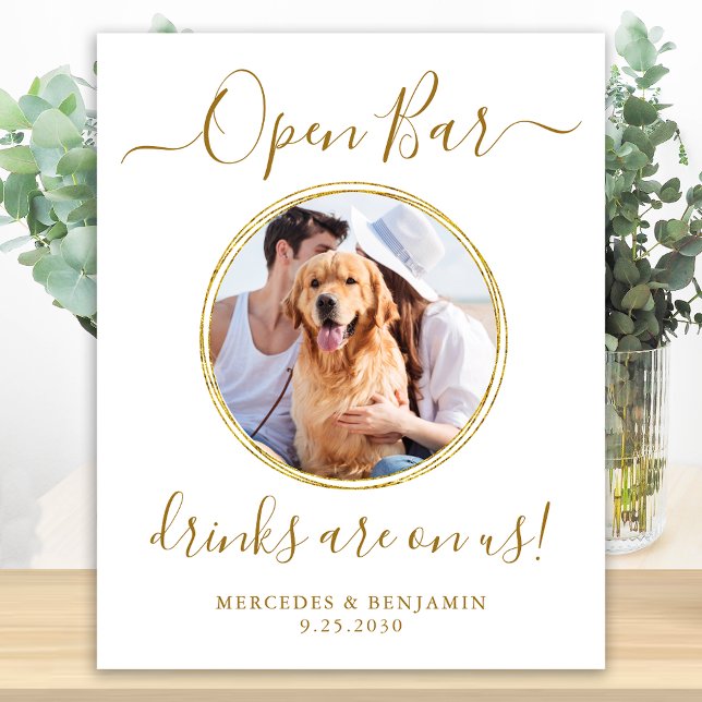 Haustier Hund Hochzeit Offene Bar Personalisierte  Poster (Von Creator hochgeladen)