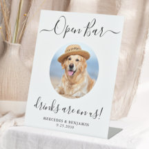 Haustier Hund Hochzeit Open Bar Personalisiert Dri
