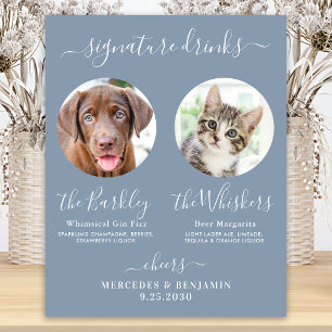 Haustier Hund Hochzeit Signatur Drinks Foto trosty Poster