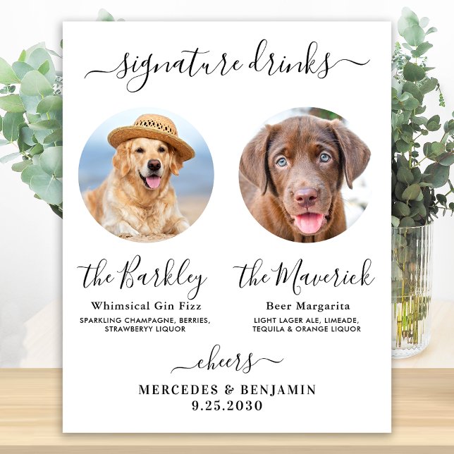 Haustier Hund Hochzeit Unterschrift Getränke Custo Poster (Von Creator hochgeladen)