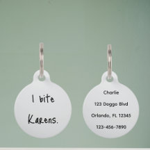 Haustier Hund Katze I Bite Karens Funny Collar Cus