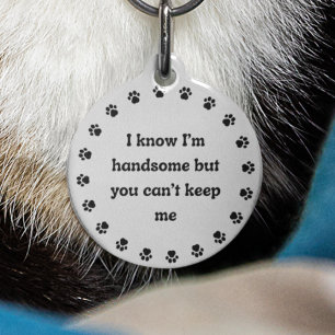 Haustier Hund Katze Lustiger Humor Benutzerdefinie Haustiermarke