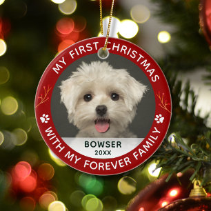 Haustier Hund mein erstes Weihnachts Custom Foto R Keramik Ornament
