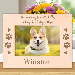 Haustier Hund Memorial Favorit Hallo Custom Holz L Geätzte Rahmen