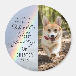 Haustier Hund Memorial Favorit Hallo Foto Rainbow Magnet