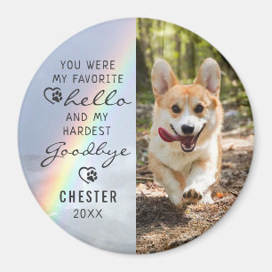 Haustier Hund Memorial Favorit Hallo Foto Rainbow Magnet