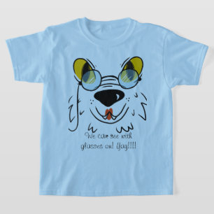 Haustier Hund mit Brille Yay können wir sehen! T-Shirt
