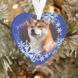 Haustier Hund Weihnachten Blauer Ornament