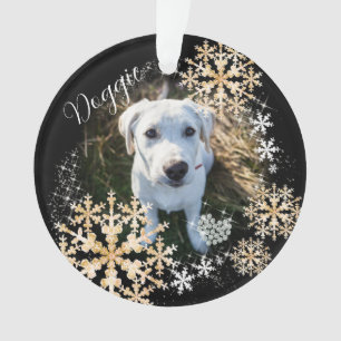Haustier Hund Weihnachten Gold Schwarze Ornament