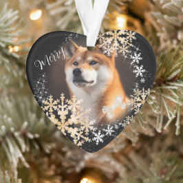 Haustier Hund Weihnachten Schwarzes Gold Ornament