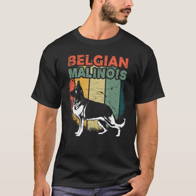 Haustier Hundebesitzer Schepherd Retro Vintag belg T-Shirt (Vorderseite)